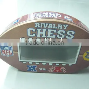 Football Shaped Tin for Chess thumbnail-1