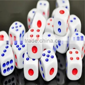 Cheap White Square/round Acrylic Custom 6 Sides Dice for Board Game thumbnail-1