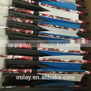250sp*6.2mm Hunter Use Red Cresting Arrows For Compound Recurve Bows thumbnail-1