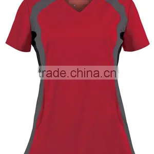 White Cross Scrubs Color Contrast Mixer Side V Neck Stretch Women Doctor Hospital Sport Tops Supplier China thumbnail-4