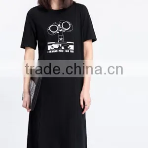 Robot Pattern Printing Casual Wear Womens Stylish Maxi Dress Summer Dress Evening Dress Long Maxi Dresses thumbnail-1