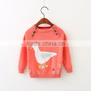 Fashon Designed Handmade Knitting Fabric Baby Sweater With Shoulder Button thumbnail-1
