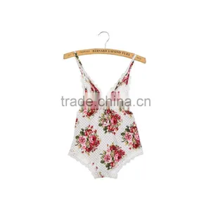 Summer Baby Clothing Hot Sale Baby Girl Lace Romepr Infant and Toddlers Floral Romper thumbnail-4