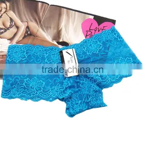 Sexy Hot Selling Underwear Transparent Lace Women Boyshorts Factory Lingerie thumbnail-3