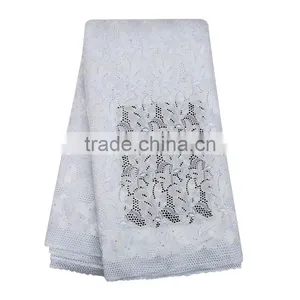 2017 Wholesale Guangzhou African Lace Embroidery Fabric For Dress thumbnail-1