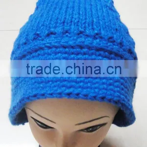 Fashion Most Popular Crochet Knitted 100%acrylic Lady Cap for Winter thumbnail-1