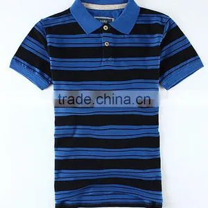 Men's Wear Striped Cotton Polo Shirt thumbnail-1