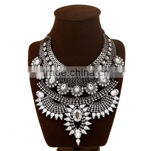 Wholesale Chunky Statement Necklace in China Crystal Jewelry Diamond Jewellry thumbnail-2