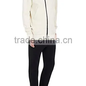Gusseted Zip Vent High Neck Split Kangaroo Pocket Cotton-blend French Terry Asymmetric Zip-front Hoodie thumbnail-1