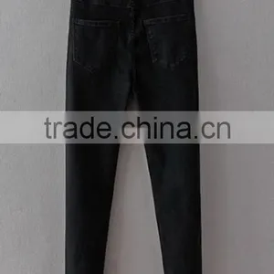 Runwaylover EY0623P 2017 Women Fashion Vintage Hole Denim Jeans thumbnail-4