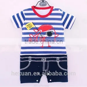 Baby Jumpsuit Print Cartoon Animal Summer Short Sleeve Romper Set thumbnail-5