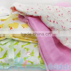 3 Groups You Can Choose ,100% Cotton Muslin Swaddle Blanket thumbnail-3