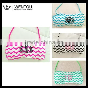 New Arrival Monogrammed Chevron Bandeau Bikini thumbnail-1