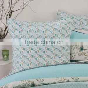 Printed Birds & Plain And Floral Panels Quilt Cover thumbnail-3