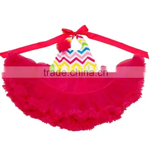 Top Sale Girls Colorful Chevron Halter Neck Dress Patterns With Ged Tutu Dress thumbnail-1