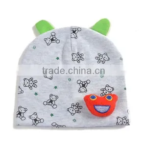 2016 Newest Korea Style 100%cotton Cute Boys&girls Baby Beanie Hat Baby Bonnet With Animal Head on thumbnail-4