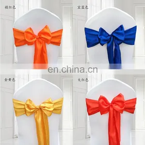 Hot Style Wedding Reception Decoration Bow Chair Sashes Satin thumbnail-3