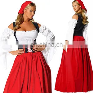 German Beer Wench Long Medieval Oktoberfest Costume thumbnail-2