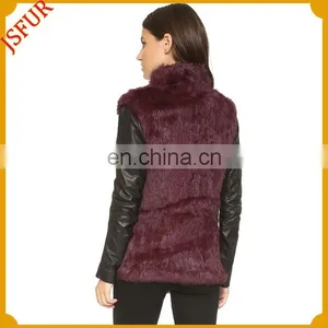 Top Quality Women Vest Genuine Rabbit Fur Waistcoat thumbnail-2