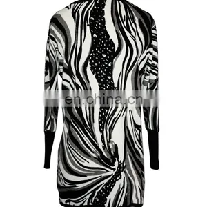 Abstract Paisley Worsted Round Neckine Tunic For Old Women thumbnail-2