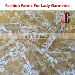 AL8058 Shaoxing JC 100%polyester Chemical Lace Wholesale Stiff Mesh Fabric thumbnail-1