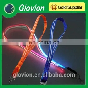 New Design Double Optical Fiber LED Flashing Lanyards for Party thumbnail-1