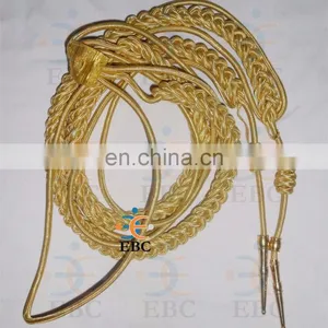Military Aiguillette, Gold Wire Military Double Tip Uniform Aiguillette, Navy Aiguillette Lanyard, Shoulder Cord thumbnail-4