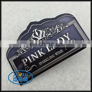 Cheap Customized Metal Crafts Aluminum Wine Label With Protective Film thumbnail-1