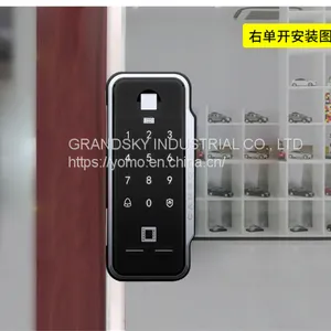 F5/F6-Fingerprint and Code Lock for Frameless Glass Door thumbnail-3