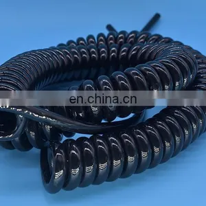 Spiral Retractable Coil Network Cat5e Patch Cable Low Voltage Flexible Retractable Spiral Spring Coiled Cable thumbnail-5