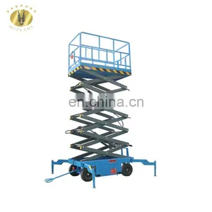 7LSJY Jinan SevenLift Fourwheel Electric Diesel Sissor Lift Aerial Work Warehouse Manlift thumbnail-1