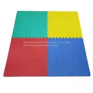 QT MAT Non-toxic Odorless Formamide Below 200PPM 24in x 24in 4pcs/set EVA Foam Puzzle Exercise Play Centre Mat With Borders thumbnail-1