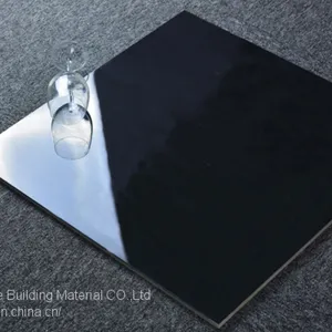 Super Black and Super White Glossy Finish Polished Porcelain Floor Tiles thumbnail-4
