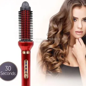 New Design Iron Hair Curler Brush Professional Heater Curling Brush Rechargeable Automatic Hair Curler AE-504 thumbnail-1
