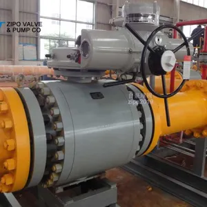 API6D Remote Automatic Electric or Motor Operated Control Trunnion Mounted Ball Valve thumbnail-1