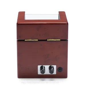 Wholesale Clamshell Wooden Automation Watch Winder High-grade Mechanical Watch Packaging Box Display Box thumbnail-3