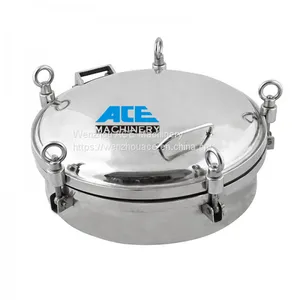 Polish Finished Round Pressure Flange Manway For Tank With Sight Glass thumbnail-1