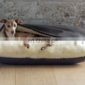 Dog Bed Pet Cushion Crate Mat,Washable Pet Bed for Medium Large Dogs With Blanket thumbnail-3