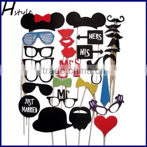 31 PCS DIY Mask Photo Booth Props Mustache On A Stick Wedding Birthday Party PFB0003 thumbnail-1