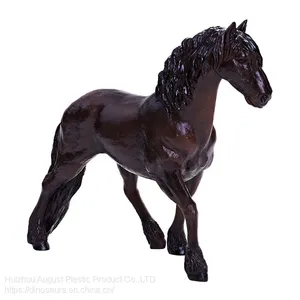 Chinese Factory Direct PVC Soft Vinyl Safe Animal Toys Customs Plastic Animal Figure Toys Friesian Horse thumbnail-1