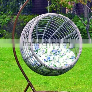 Modern UV Resistant and Waterproof Outdoor Furniture and Wood Material PE Rattan Swing Chair PRC14845 thumbnail-5