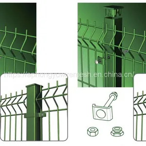 3D Fence Panel Rejas Cercas Welded Mesh Fencing Curvy Mesh Curved V-Mesh FEnce Euro Fence Euromesh Europanel thumbnail-2