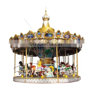 Amusement Musical Carousel Merry go Round Kids Horses Rides thumbnail-2