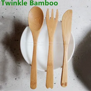 Bamboo Spoon and Fork,bamboo Knife Bamboo Kitchen Utensil Set Wholesale thumbnail-4