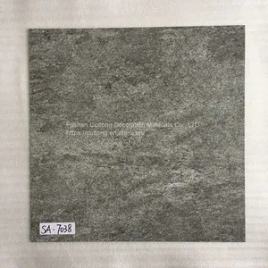 Office Exhibition Hall Imitation Stone PVC Floor Furniture Factory Meeting Room Stone Plastic Floor Black Square Plastic Floor Tile thumbnail-2
