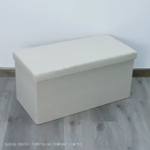 Foldable Storage Ottoman thumbnail-1