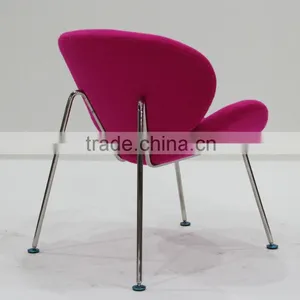 Replica Fiberglass/plywood Stainless Steel Frame Fabric Pierre Paulin Style Orange Slice Chair thumbnail-4