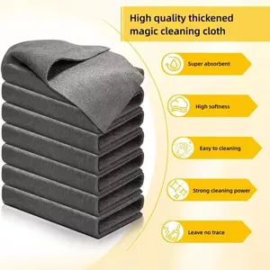 Magic Glass Cleaning Cloth Thickened Reusable Microfiber Washing Rags for Windows Cars Mirror Kitchen Rag thumbnail-5