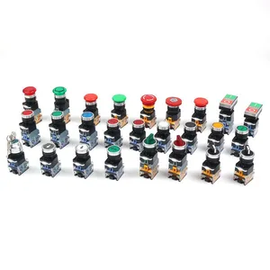 5A 250V AC Spring Rebound Push Button Switch With LED Light Source thumbnail-5
