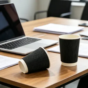 CafeWave Bulk Pack Corrugated Disposable Cups thumbnail-5